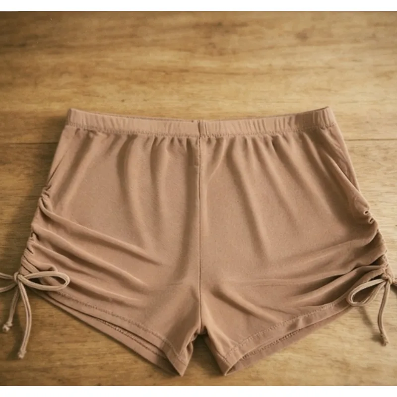 

2026 Solid Color Mesh Swim Shorts Transparent Drawstring Design for Beach Pool Vacation Summer Outdoor Fashion Swimwear