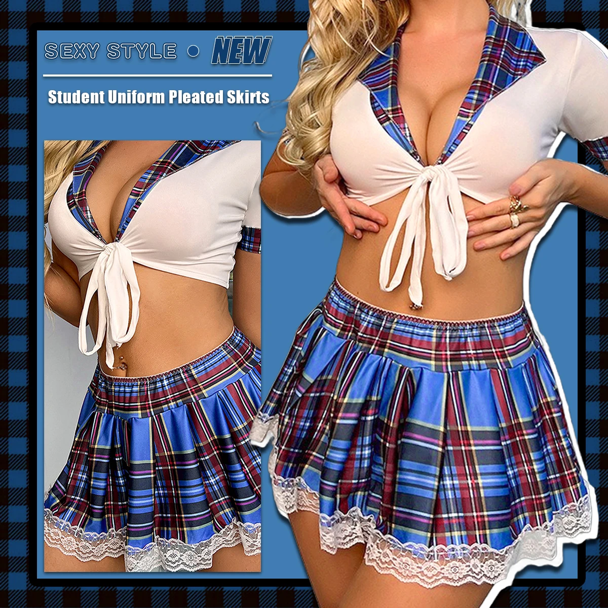 Sexy Shoolgirl Nachthemd erotische Dessous Porno sexy Frauen Unterwäsche Student sexy Outfit Babydoll Rollenspiel Kostüm Cosplay Ba