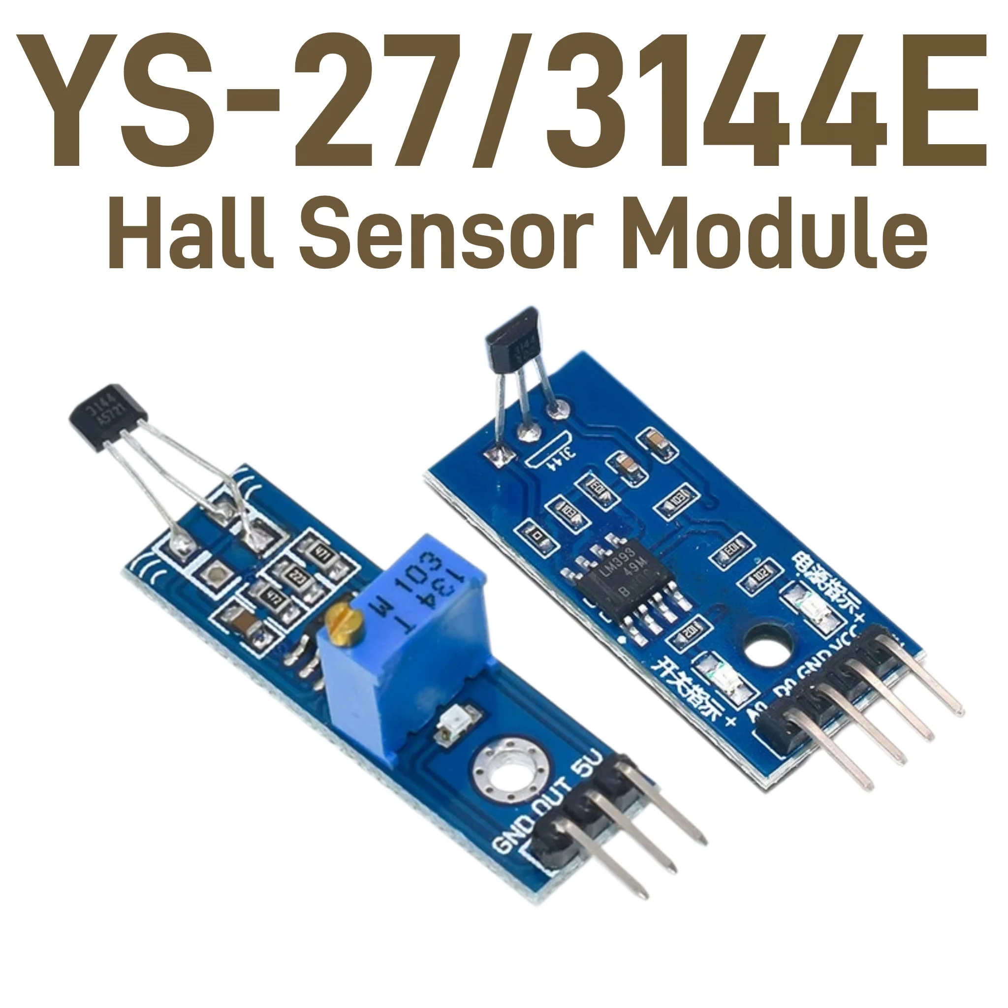 2/5/10PCS YS-27 3144E Hall Effect Sensor Module Magnetic Detection Speed Counting Switch Module For Arduino