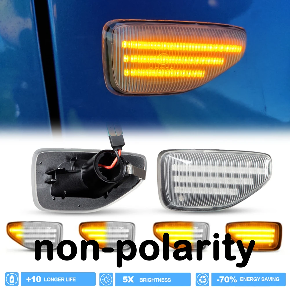 

Светодиодный повторимый мигающий передний боковой габаритный фонарь для Dacia Duster Sandero Logan, автозапчасти, указатель поворота, предупреждающий индикатор, янтарный