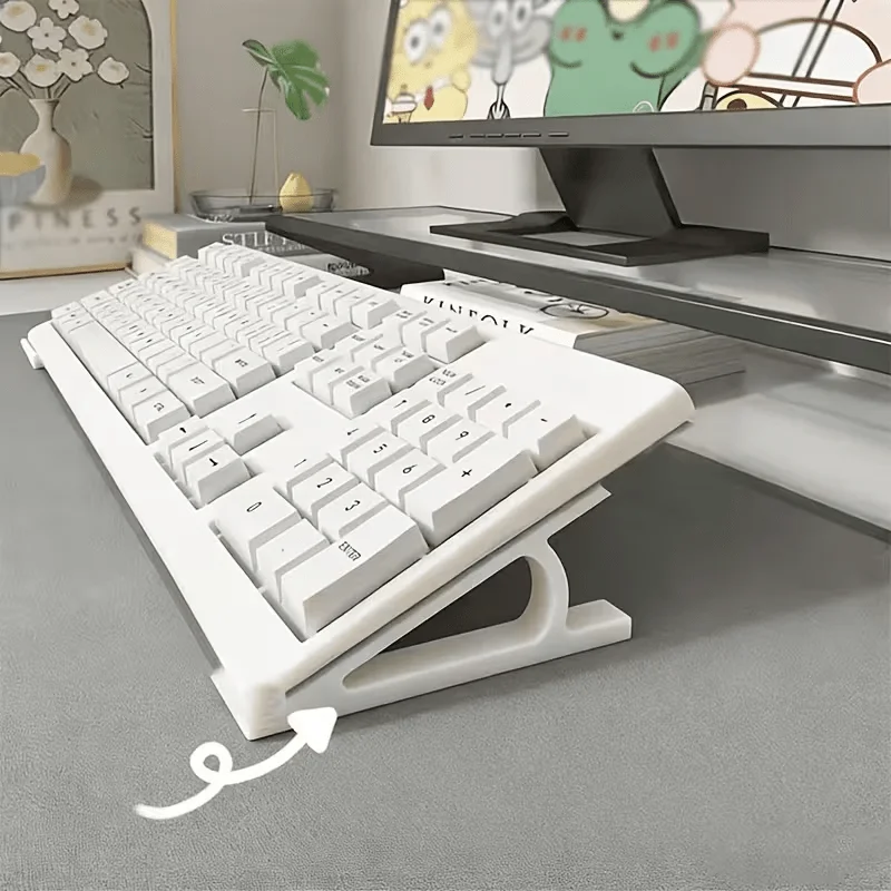 6PCS Ergonomic Keyboard Riser Stand, Anti-Slip Universal Keyboard Lift Mount, Multi-Color, for Office Gaming Desk Use