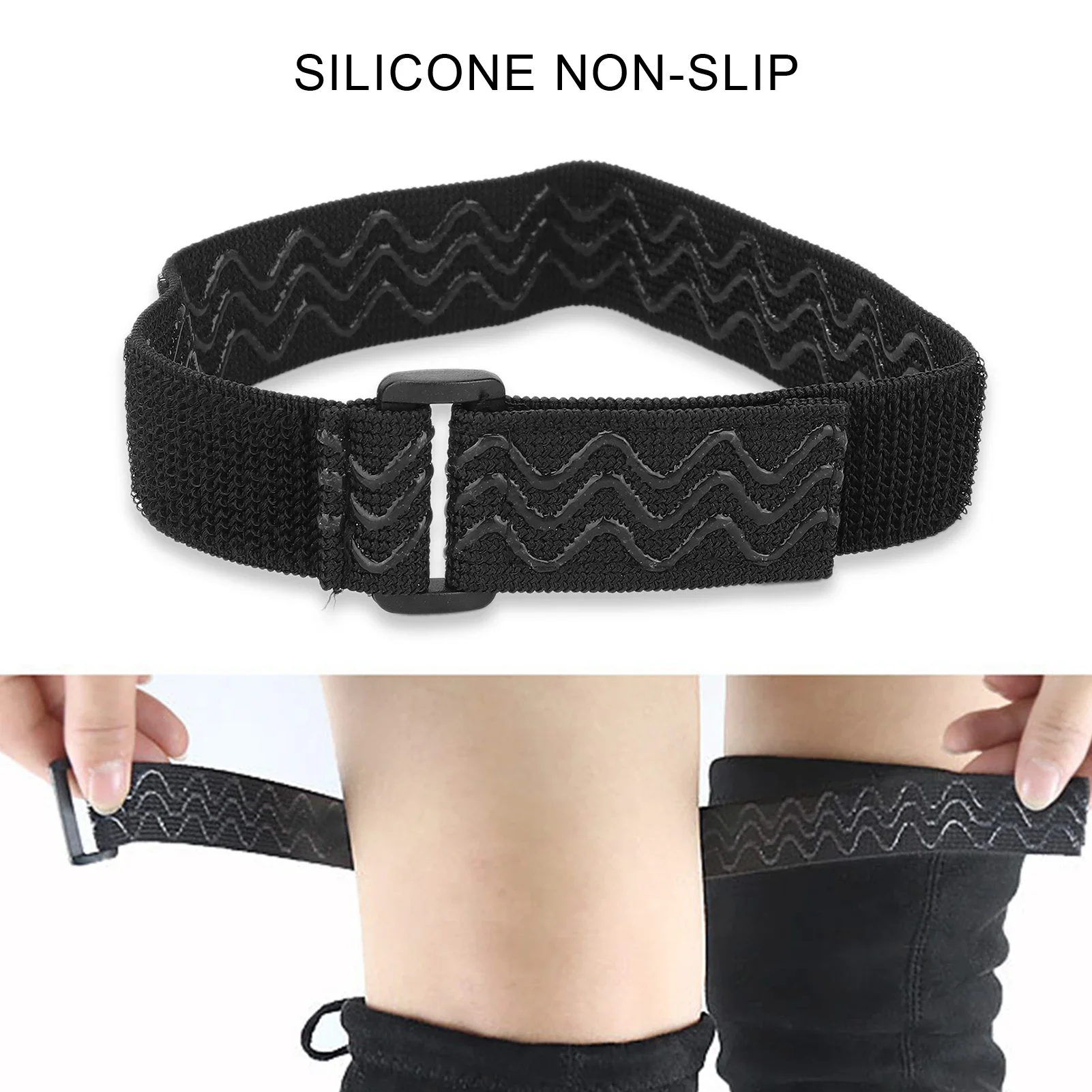 Boots with Fixed Straps, High Boots with Anti Slip Adhesive and Elastic Bands That Do Not Fall Off the Straps