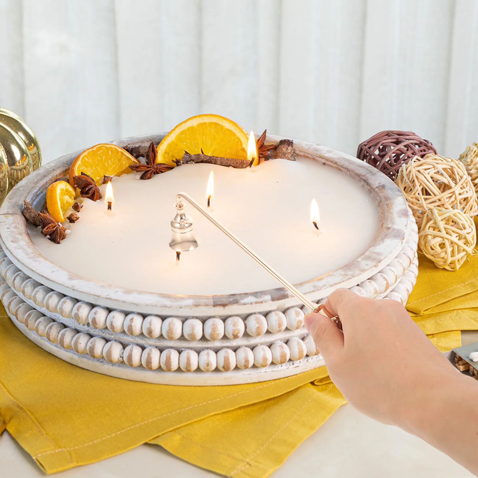 السنافر خمر مقبض طويل لهب السنافر ل جرة معطرة الشاي ضوء الشموع ديكور المنزل ملحق الفتيل المعدني #2