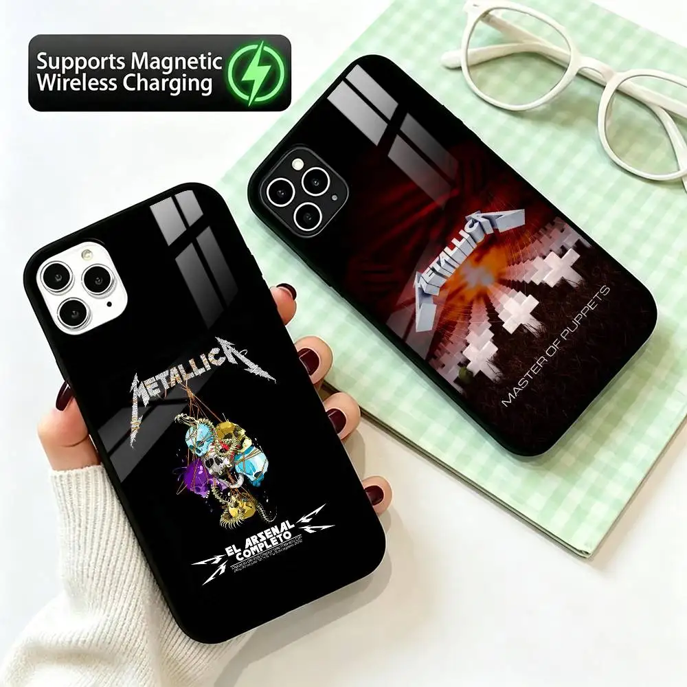 Чехол для телефона с дизайном альбома группы Metallica для iPhone 17, 16, 15, 14, 13, 12, 11 Plus, Pro, поддерживает магнитную беспроводную зарядку
