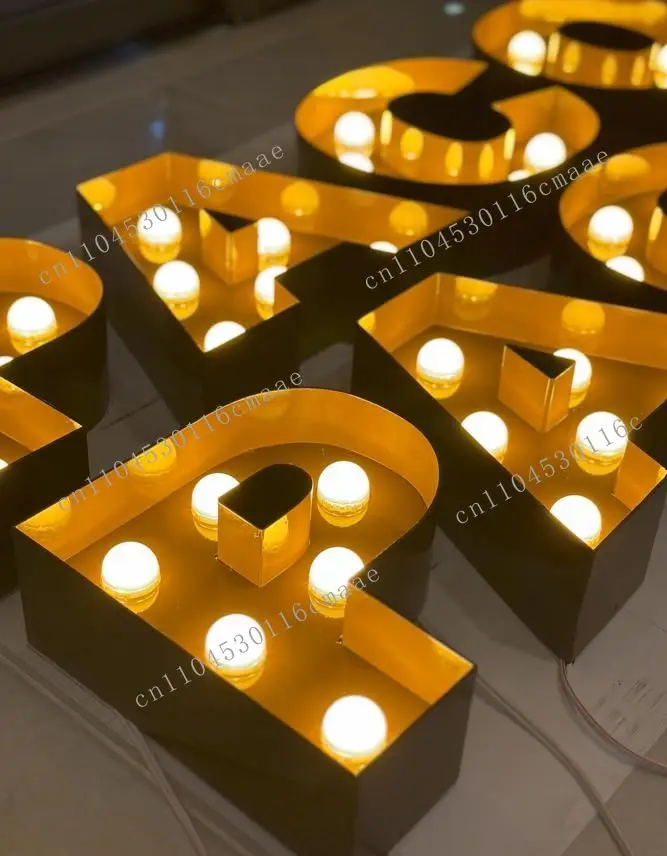 3.3Ft/100cm, neon illuminated alphabet lighting, warm white bulb signage, suitable for birthdays and graduations