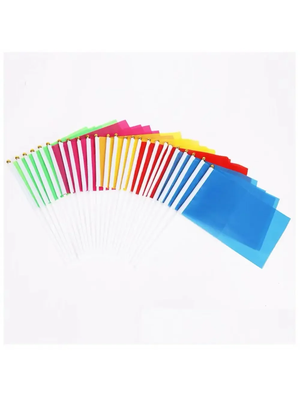 Z-ONE bandiera tinta unita bandiera sventolante a mano 14*21cm bandiera sventolante a mano bianca/rossa/blu/nera 30cm con decorazione pennone in plastica