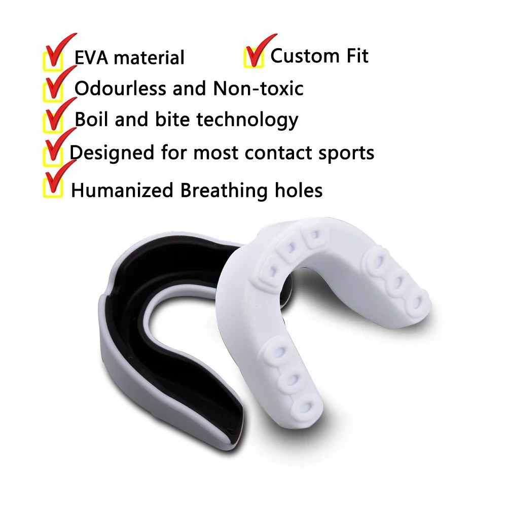 1PC Adult Mouthguard EVA Teeth Protector Mouth Guard Suitable for Boxing Sports Rugby Basketball Hockey Karate Muay Thai Safety