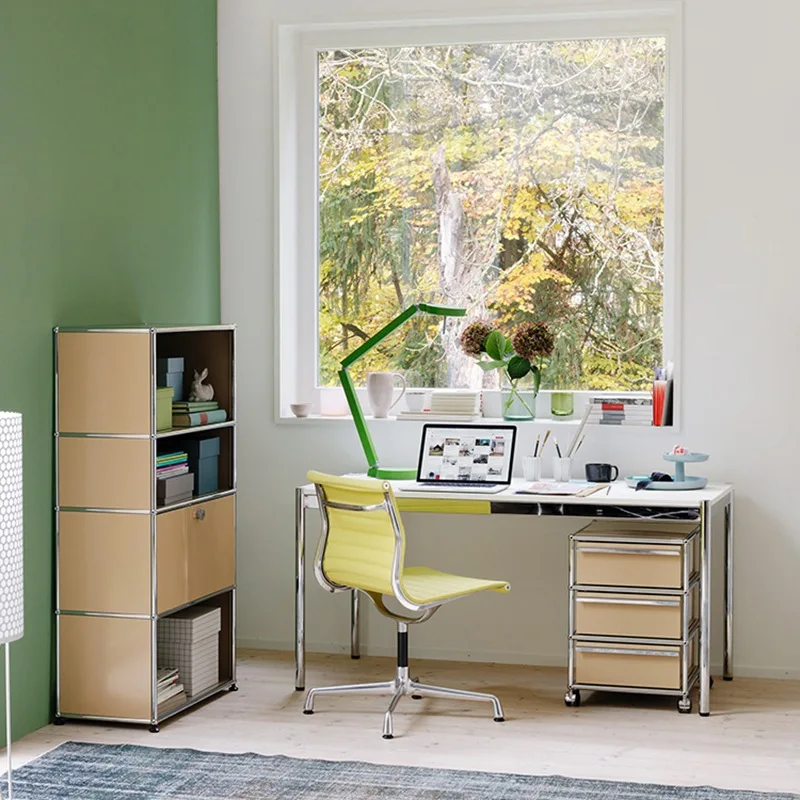 Simple Module Combination Bookshelf Floor Shelf Storage Bookcase File Cabinet Assembly