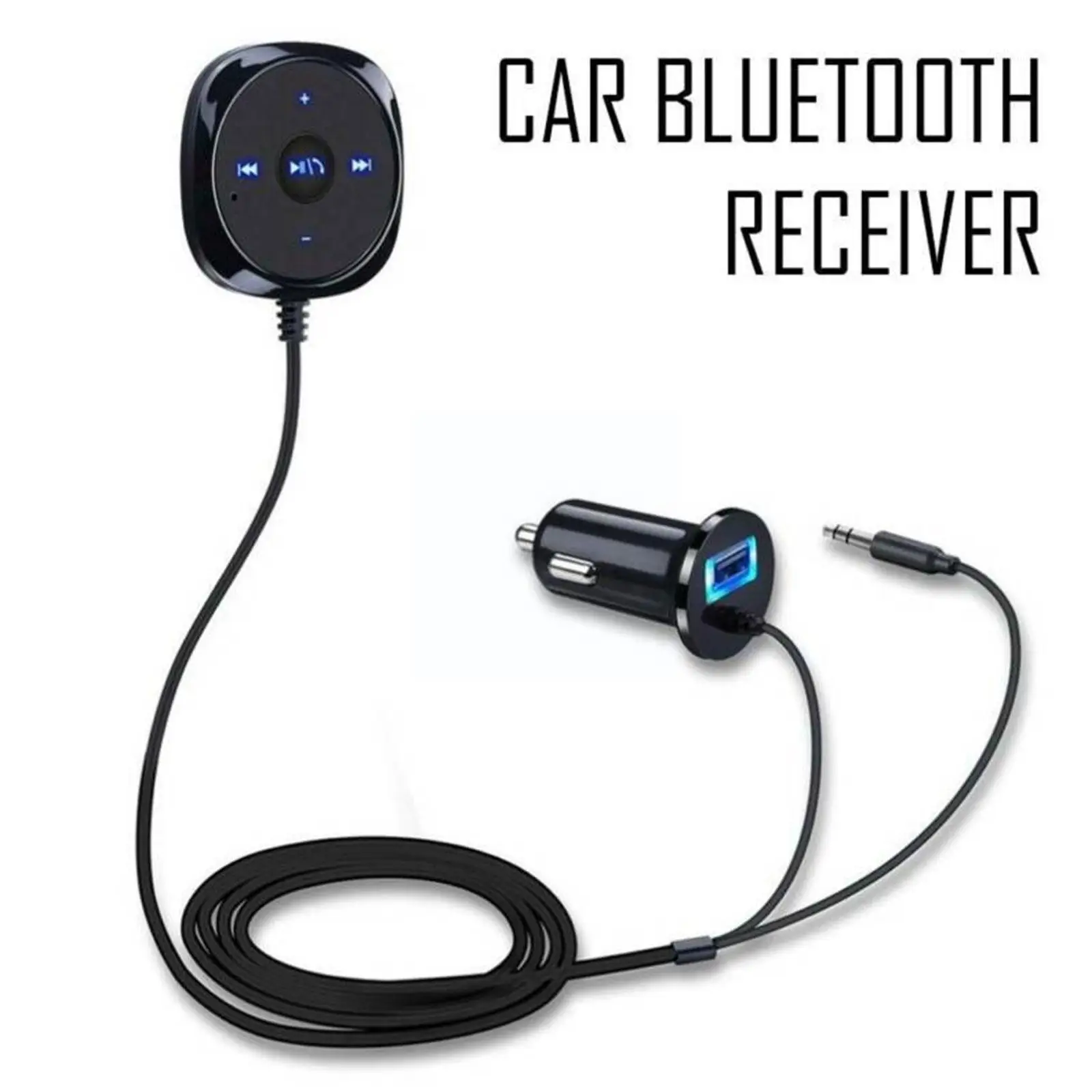 

Hands Free Cigarette Lighter Magnetic Base Bluetooth 3.5mm AUX Car Music A2DP Audio Receiver Compatible Adapter Char USB MP F1E6