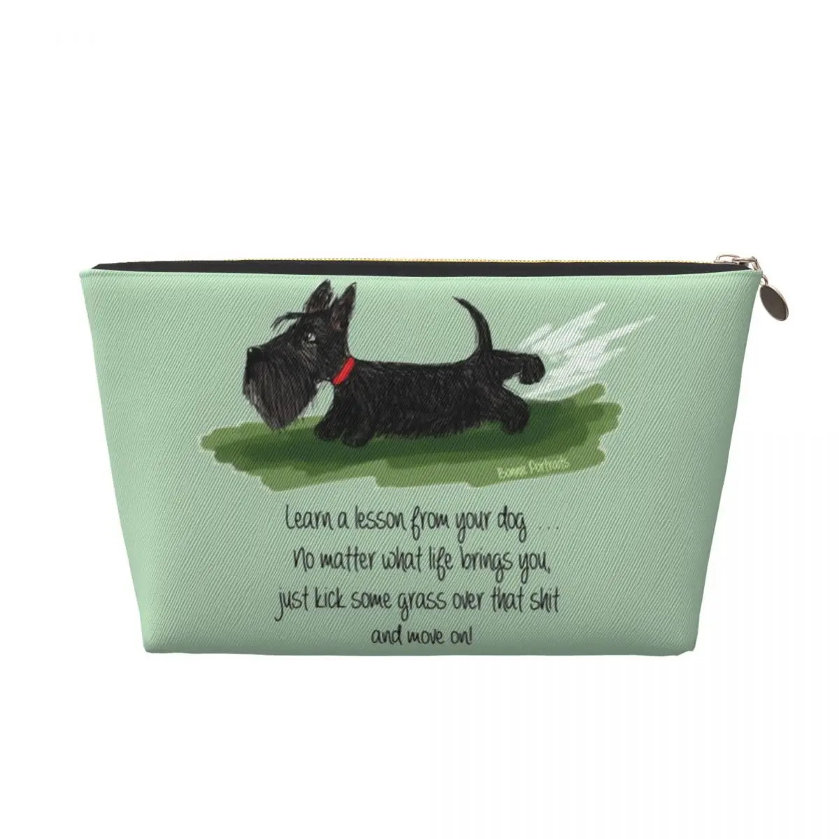 Custom Kawaii Scottie Dog Cosmetic Bag Women Kawaii Large Capacity Scottish Terrier Makeup Case Beauty Storage Toiletry Bags