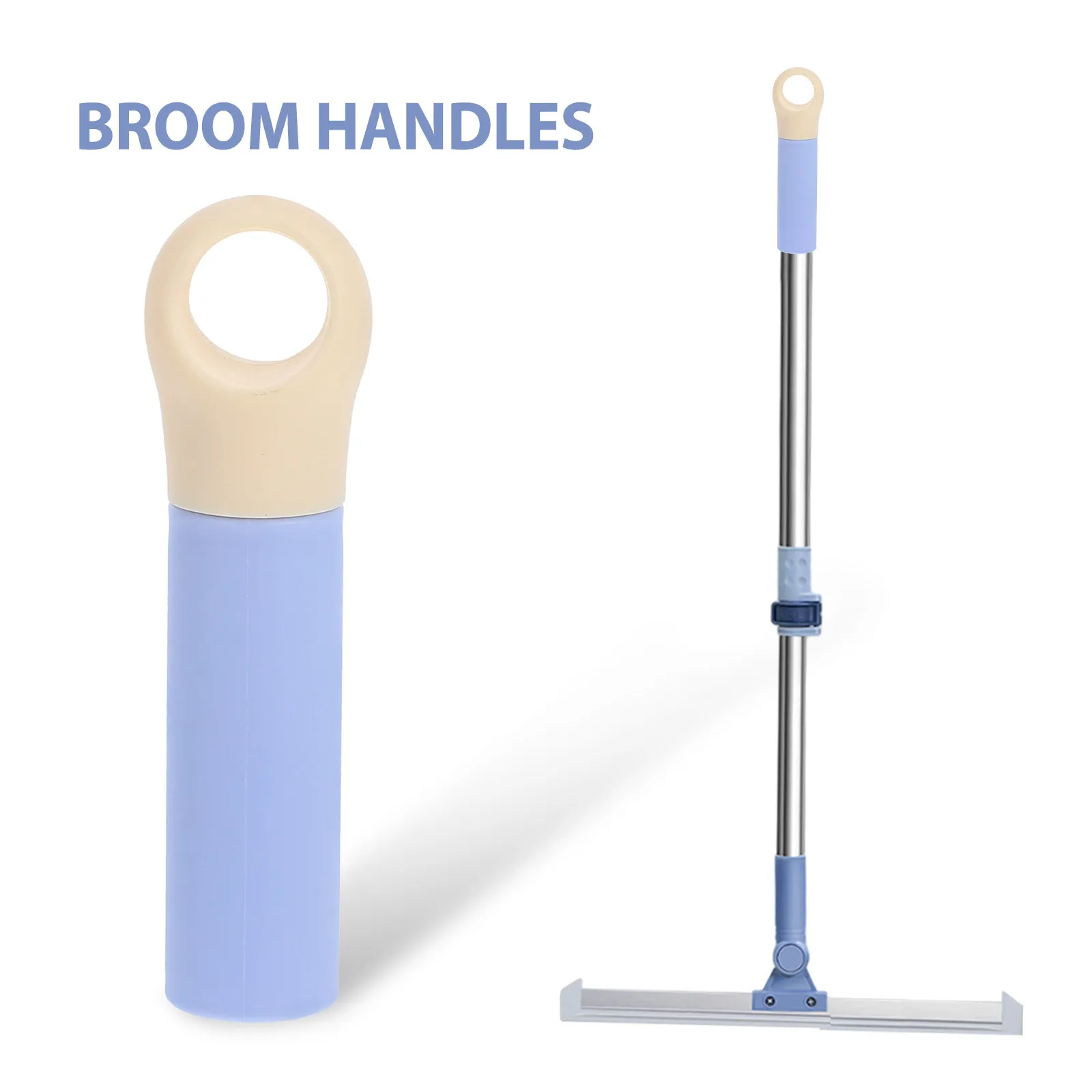 3Pcs Broom Handle Grip End Cap Universal Fit with Hanging Hole Comfortable Replacement Mop Rod Dustpan Cleaning Accessory