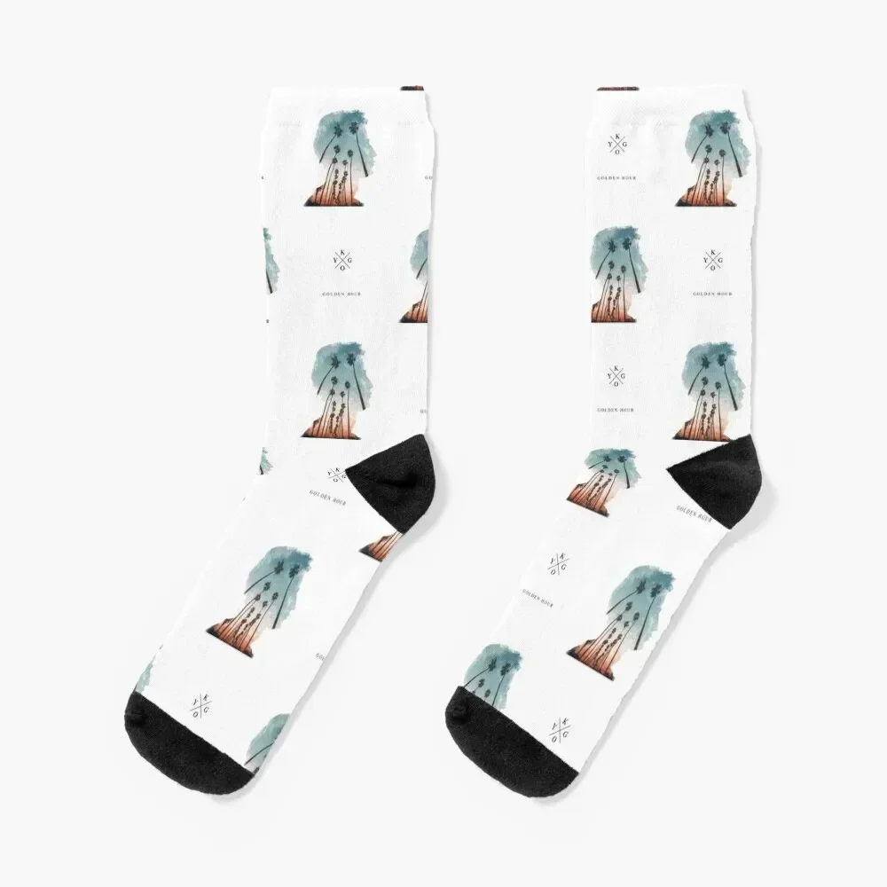 

Kygo golden hour Socks retro luxe christmass gift with print Man Socks Women's