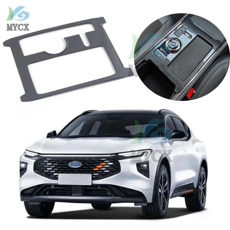

For Ford EVOS 2021 2022 Stainless steel Gear Shift Box Cover Molding Trim Decorate Sticker Interior Accessories