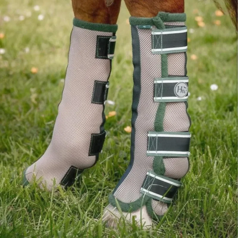 Breathable mesh horse leg guards PVC mosquito-proof harness summer horse leg cover thin horse protective gear cross-border