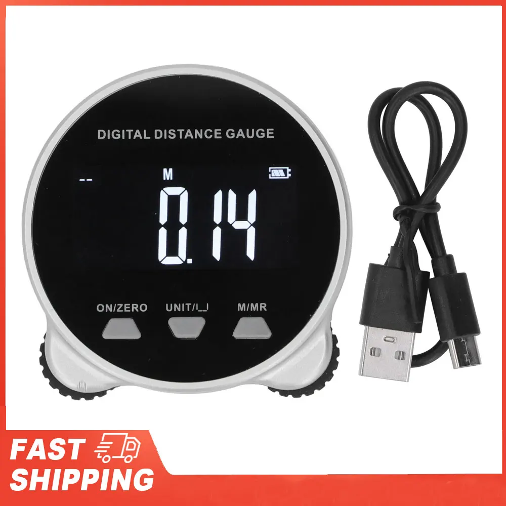 Microprocessor Electronic Rolling Ruler Tape Measure Digital Display Roller Ruler 199.999m Semiconductor for Measurement Tool