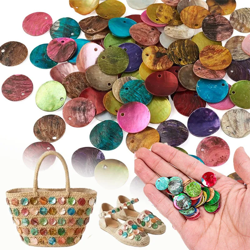 1-5Bags Colorful Electroplated Shell Beads Iridescent Coated for DIY Jewelry Necklace Earrings Bracelet Handmade Craft Supplies