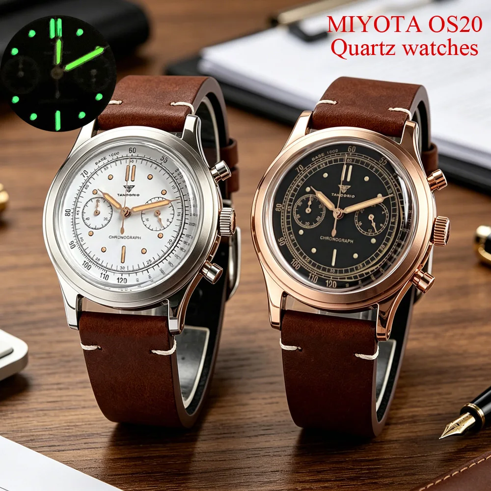 rose-gold-silver-case-38mm-tandorio-chronograph-quartz-men-watch-miyota-os20-domed-glass-retro-business-clock-push-pull-crown