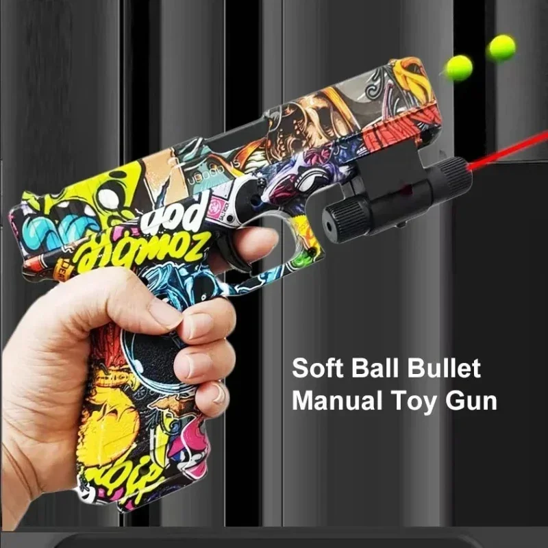 Pistolet à balles souples manuelles G17, pistolet en mousse, jouets Airsoft, jeux de tir CS, armes de Sports de plein air, cadeau pour garçons