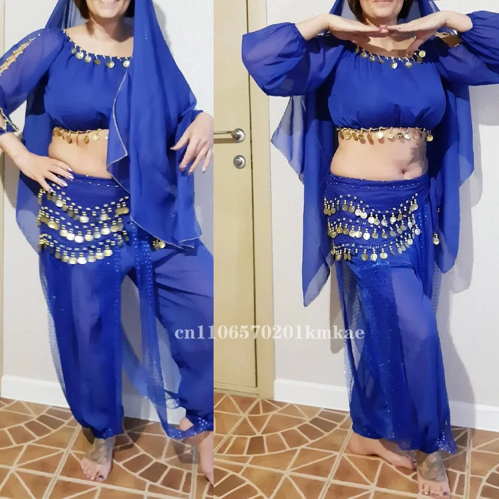 4pcs/Set New Arrival Sexy Oriental New Belly Dance Suits for Women Dancing Practising bellydance Costumes Design for Women Set