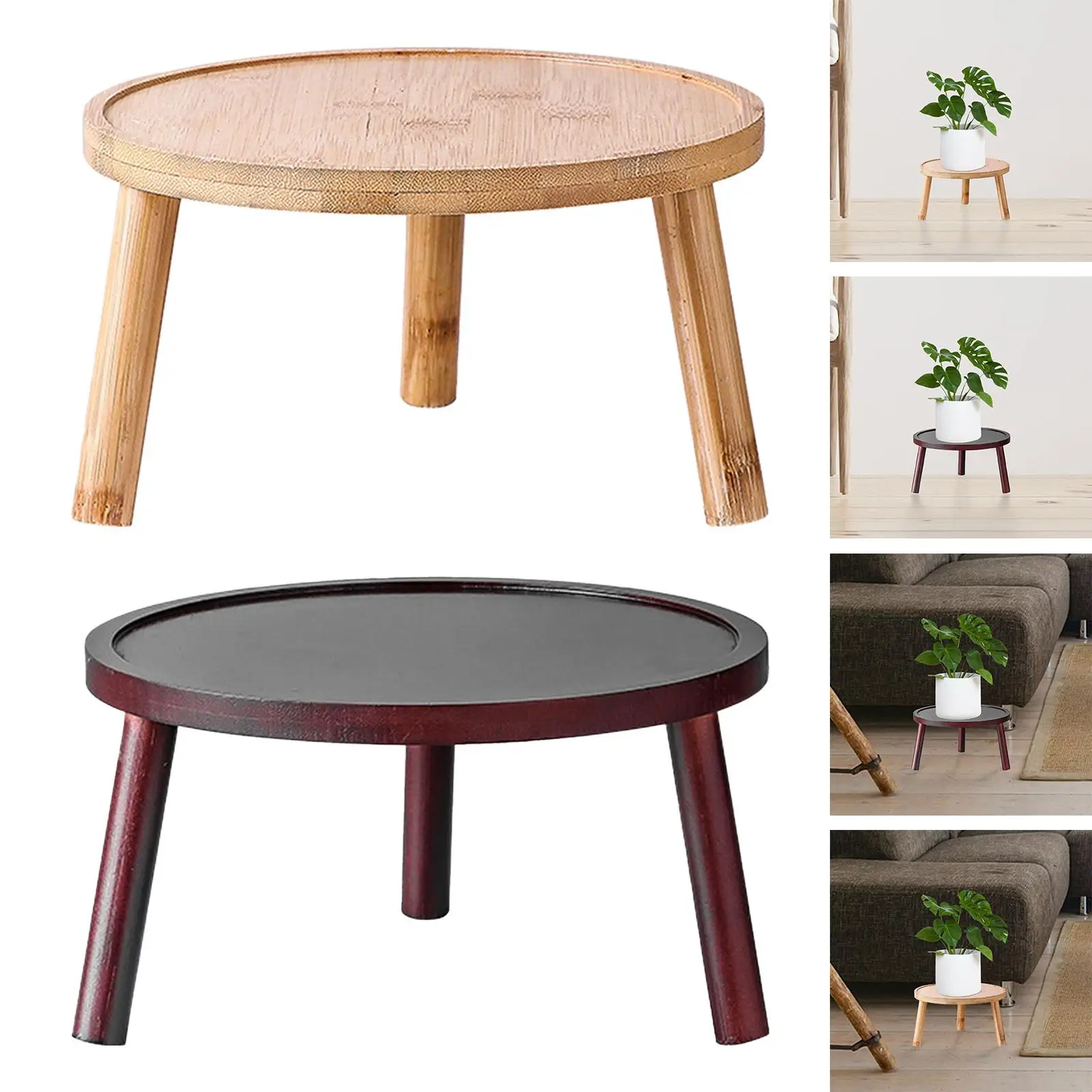 Flower Pot Holder Modern Planter Holder Garden Small Wooden Plant Stand Planter Rack for Corner Shelf Outdoor Dining Room Hotel