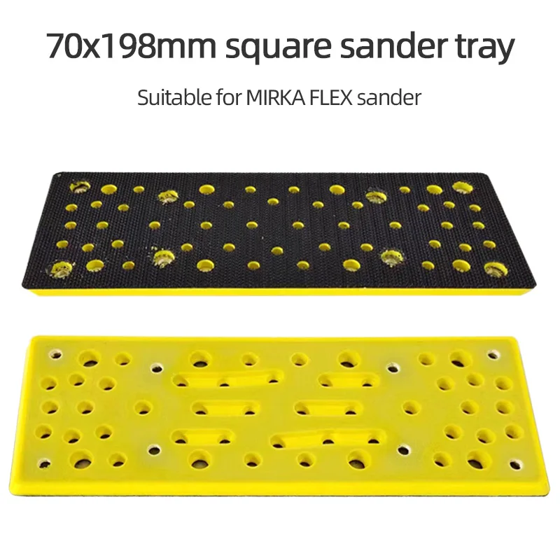 

70/198 MM Tray For MIRKA FLEX Rectangular Sandpaper Sander Head Dry Grinding Accessory Base