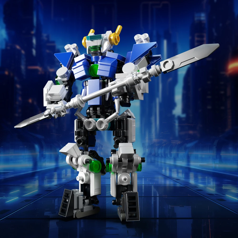 MOC-Grand Patron Xia Robô Tijolos para Crianças, Action Figure Building Block, Powered Expedileton Mecha Combat Model Kit, Presente de Aniversário, Brinquedo