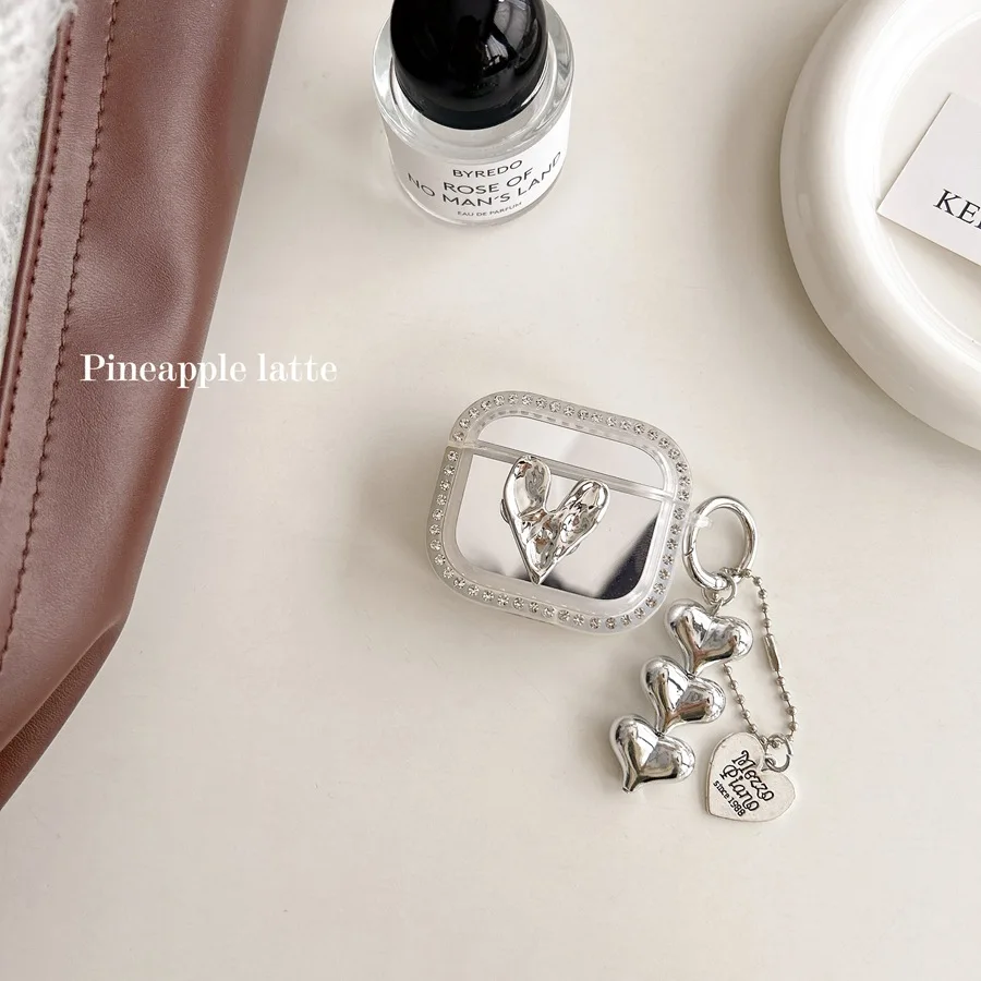 ل AirPods 3 2 1 حالة لطيف الهواء القرون برو غطاء مع رسائل الزهور قلادة لينة سماعة سيليكون غطاء AirPods2 Hearphone