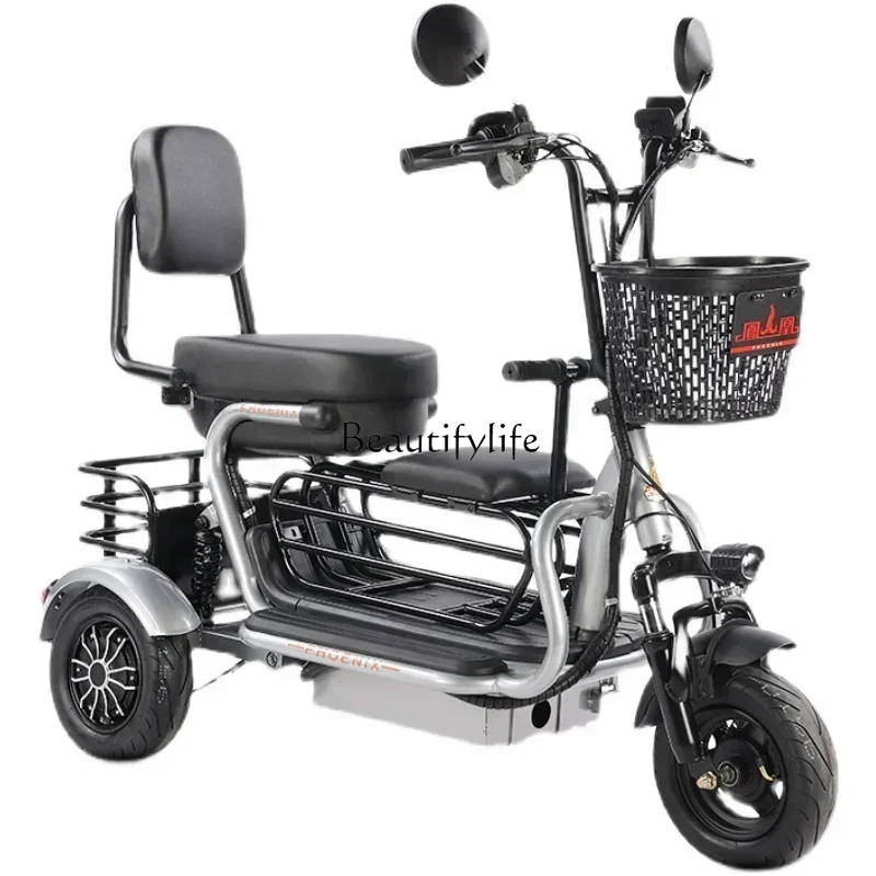 FG34   Pick-up Children Elderly Women Parent-Child Foldable and Portable Battery Car