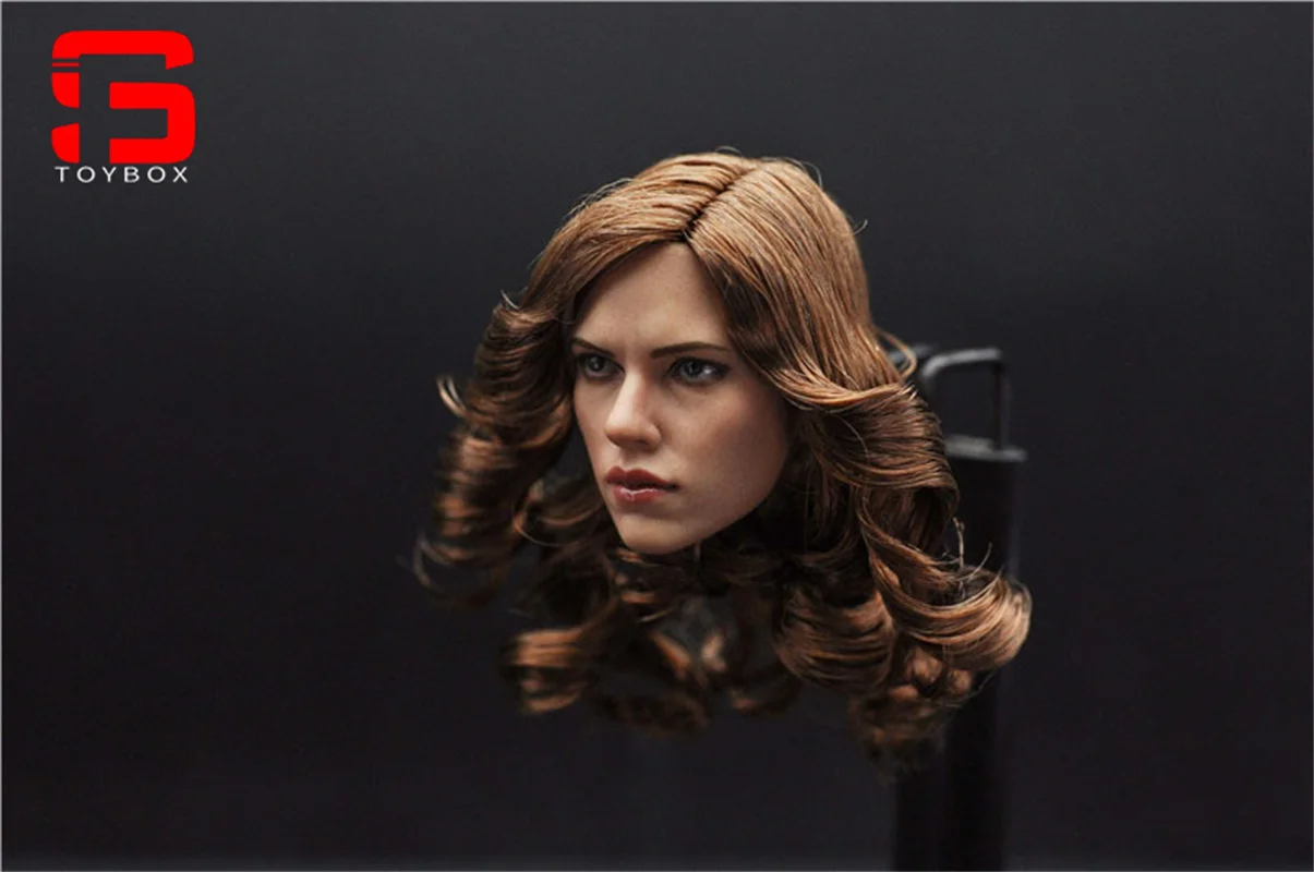 Escala 1/6 scarlett johansson cabeça esculpida escultura modelo caber 12 polegadas soldado feminino figura de ação corpo bonecas