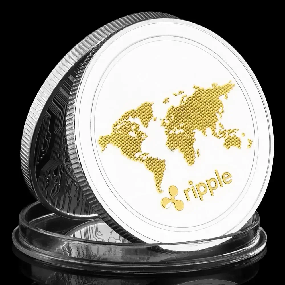 High Quality Ripple Coin gold Plated Commemorative Coin Ripple XRP Physical Collection Art