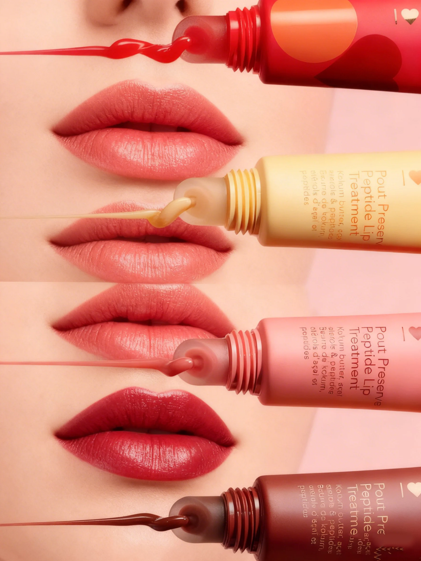 หน้า VINE Peptide Lip Gloss Butter Lip Balm Liquid Nourishing Lip Gloss Moisturizer Lip Plumping Hydrating Lip Gloss เครื่องสําอาง