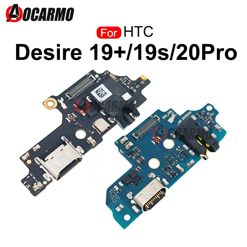 For HTC Desire 19Plus 19s 20 Pro USB Fast Charger Port Charging Dock With Headphone Jack Flex Cable Repair Parts