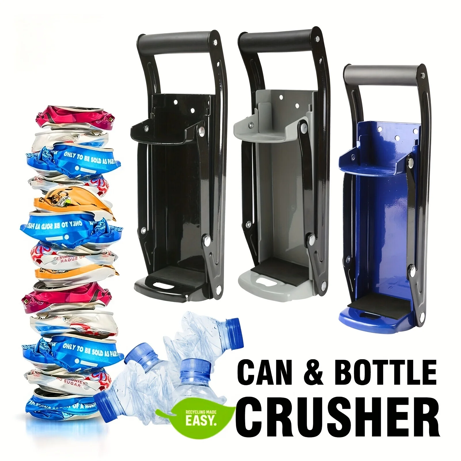 1Pc 16OZ 500ML Metal Can Crusher Large Wall-mounted Recycling Tool Bottle Opener For RV Outdoor Camping Picnic Travel Party Gift