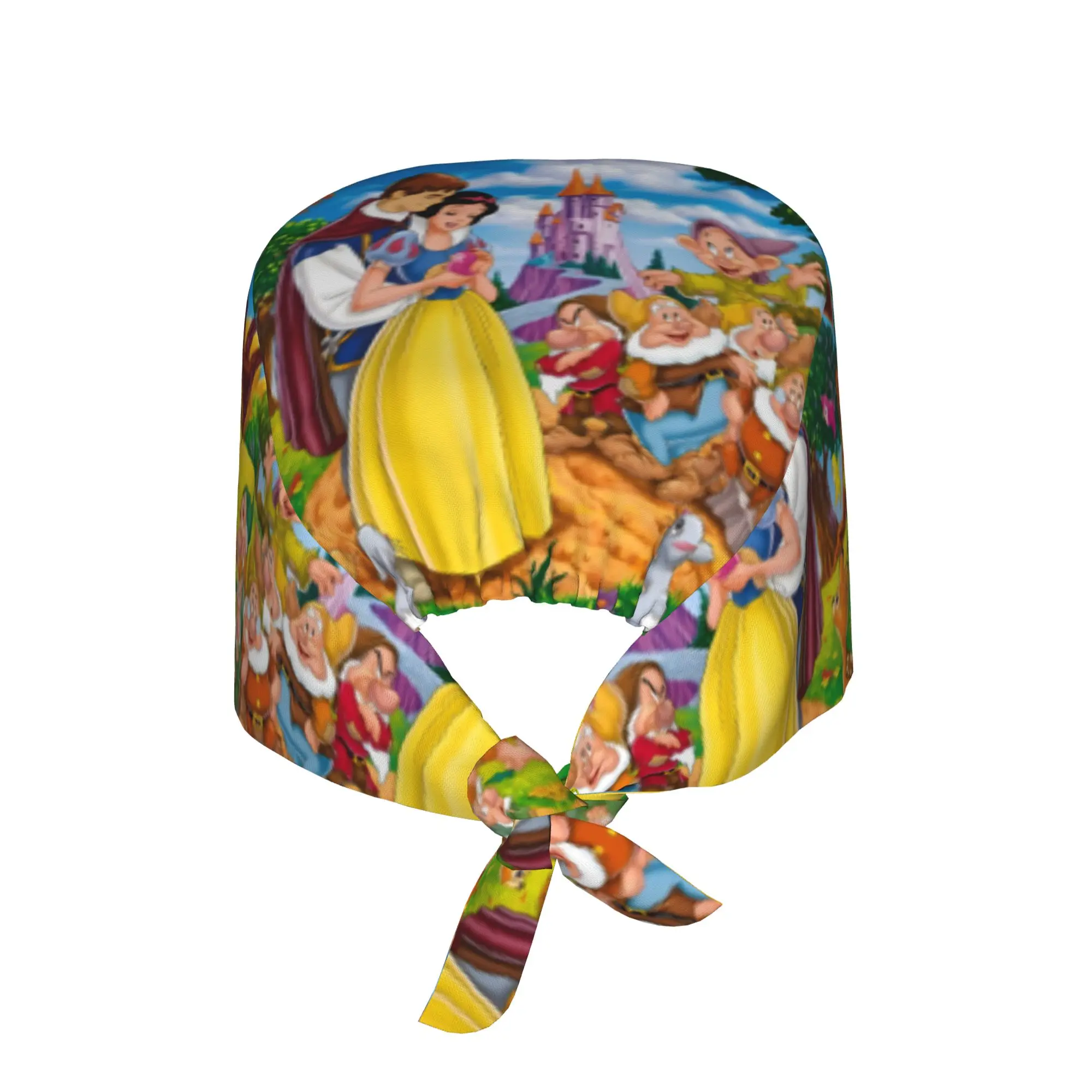 Custom Seven Dwarfs Anime Working Cap Surgical Hats Women Men Cartoon Operating Room Cap Nursing Cap Lab Works Hat