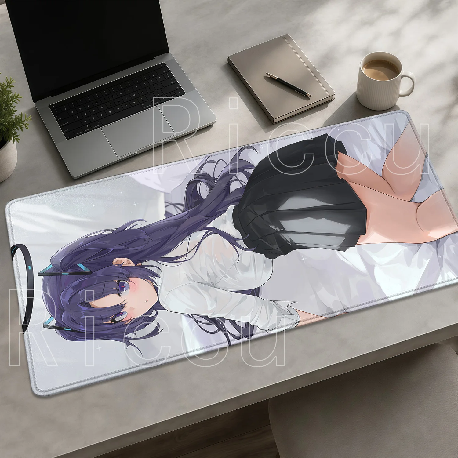 Sexy Hayase Yuuka Blue Archive Gaming Mouse Pad HD Printing Overlock XXL Mousepad Office Keyboard Non-slip Base ESports Deskmat