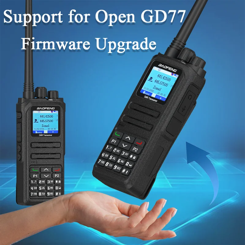 Baofeng DM-1701A Walkie Talkie Open GD77 DMR Radio mobilne Podwójny tryb analogowy i cyfrowy Poziom 1+2 Podwójny czas 3000ch VHF UHF