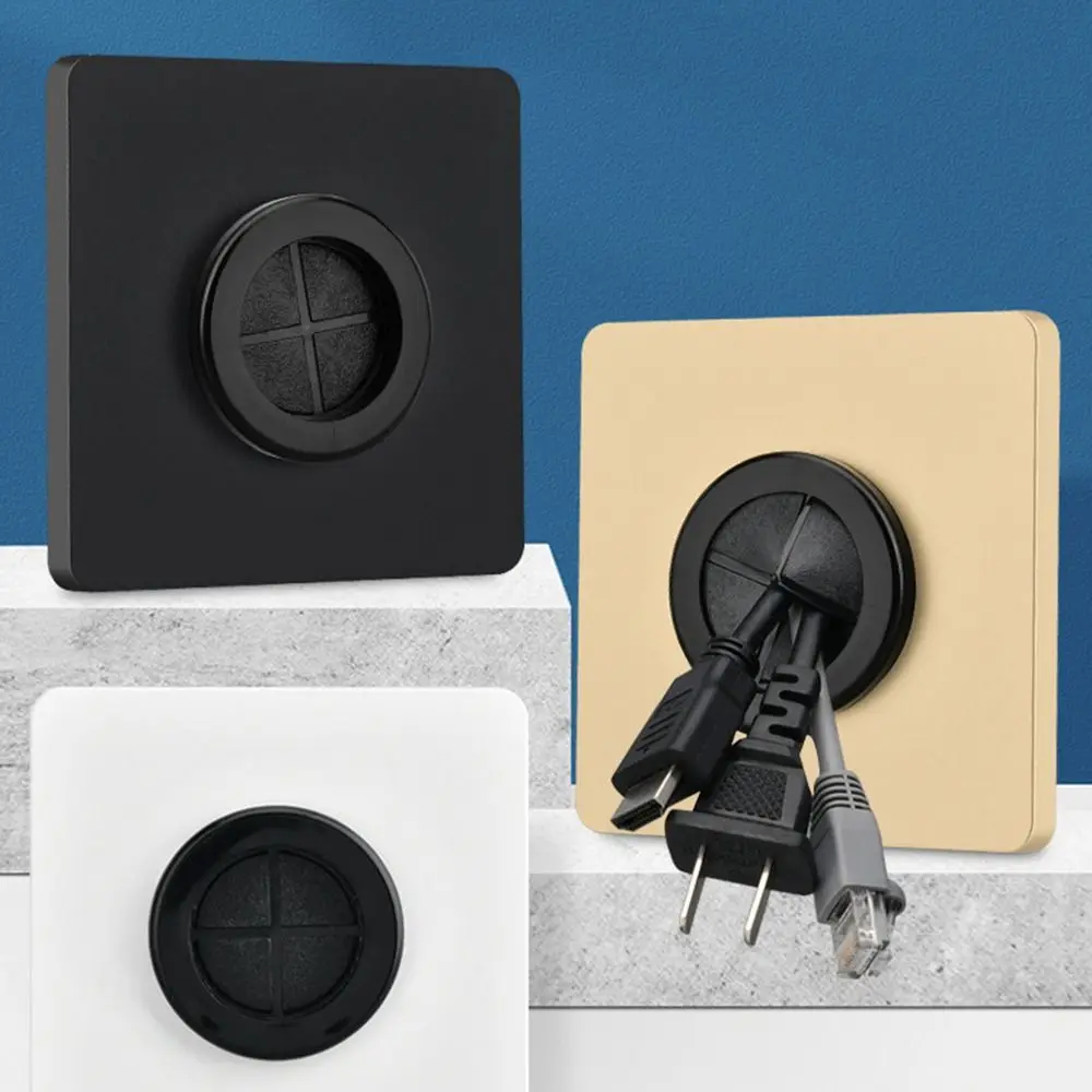 Electrical Supplies With Rubber Pad Wall Blank Panel With Outlet Hole 86Type Cable Cover Decorative Cover Network Cable