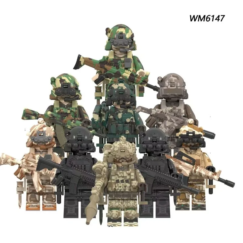 Special forces mini building block action doll SEAL modern soldiers special police KSKSSSO building block hand-made, model toys