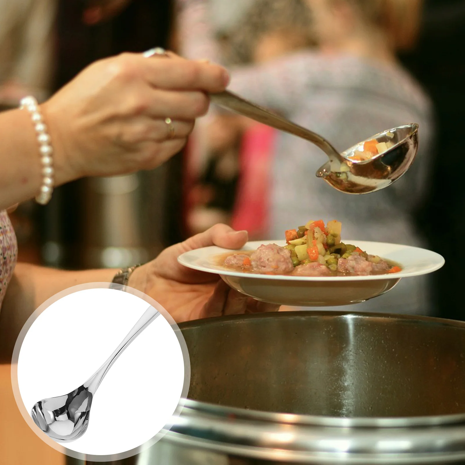 

Stainless Steel Ladle Mirror Polished Small Sauce Gravy Spoon Elegant Kitchen Utensil Dishwasher Safe Versatile Use for Home