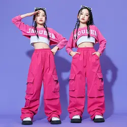 Teen Girls Cargo Pants Children Fashion Casual Pockets Design Loose Trousers Kids Sweatpants Streetwear Pants Trendy Cool 5-14Y
