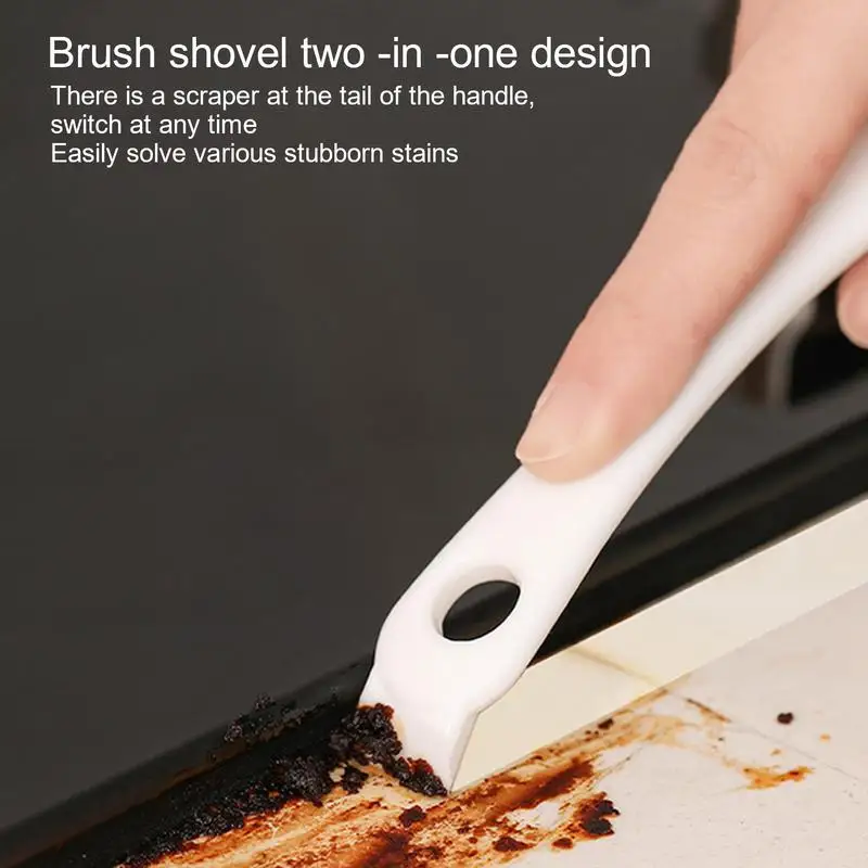 Stove Cleaning Brush 2 In 1 Sink And Stove Cleaning Brush Hard Bristles Crevice Cleaning Brushes For Range Hood Grease Grime