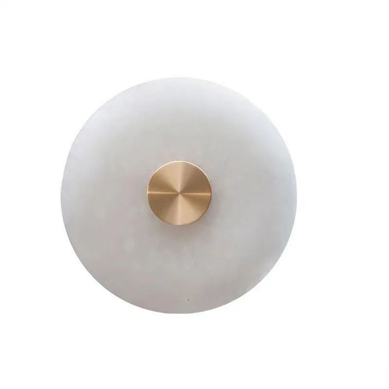 

Nordic light luxury Spain, natural marble bedroom bedside wall lamp, modern living room, TV background wall round wall lamp