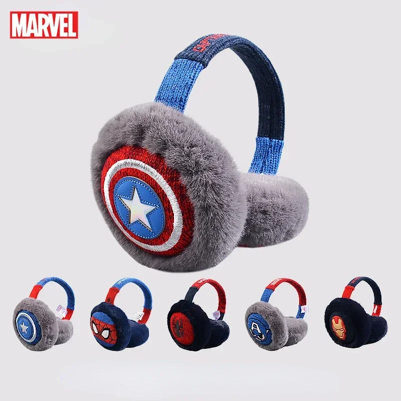 Marvel Movie Avengers Iron Man Spider-Man Captain America Creative Earmuff Cartoon Winter Warm Outdoor Anti-freeze Earmuffs