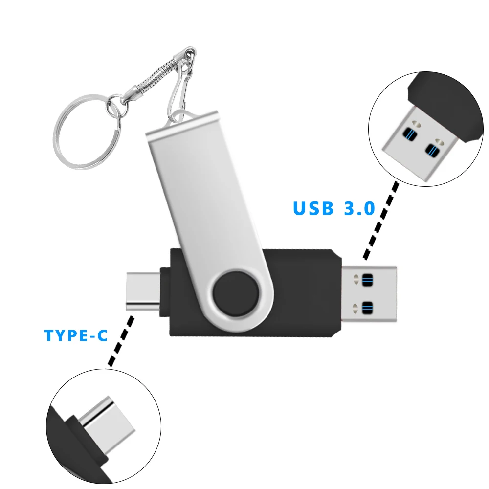 2 in 1 New USB 3.0 TYPE C USB Flash Drive OTG Pen Drive 512GB 256GB 128GB 64GB 32GB 16GB Memoria USB Stick usb disk Photography