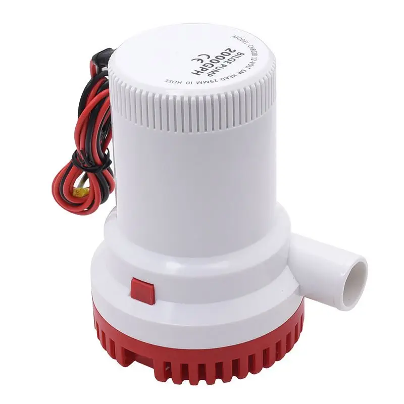 12V 2000GPH Bilge Pump Electric Water Pump For Yacht Boat Marine Bilge Pump Submersible