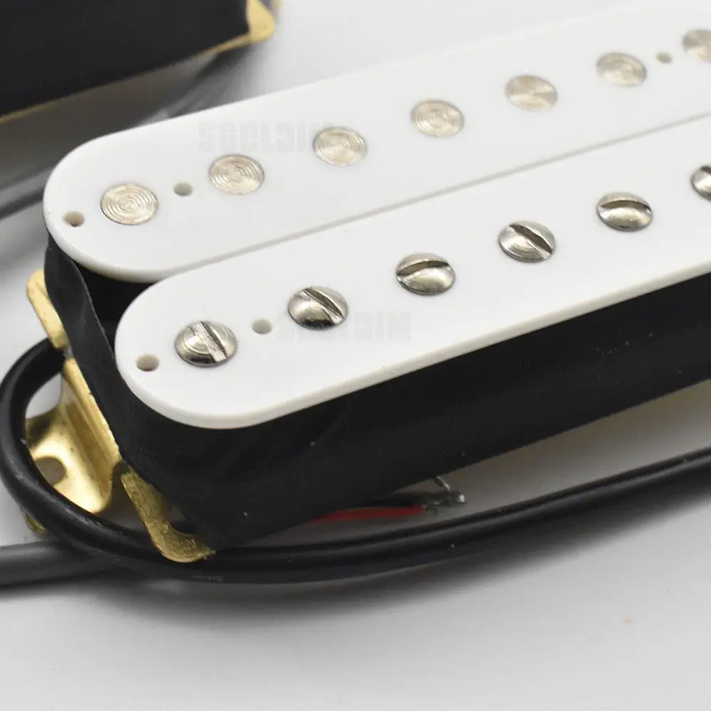 7 String Electric Guitar Humbucker Dual Coil Pickup Coil Spliting Pickup for LP Guitar Parts Black White