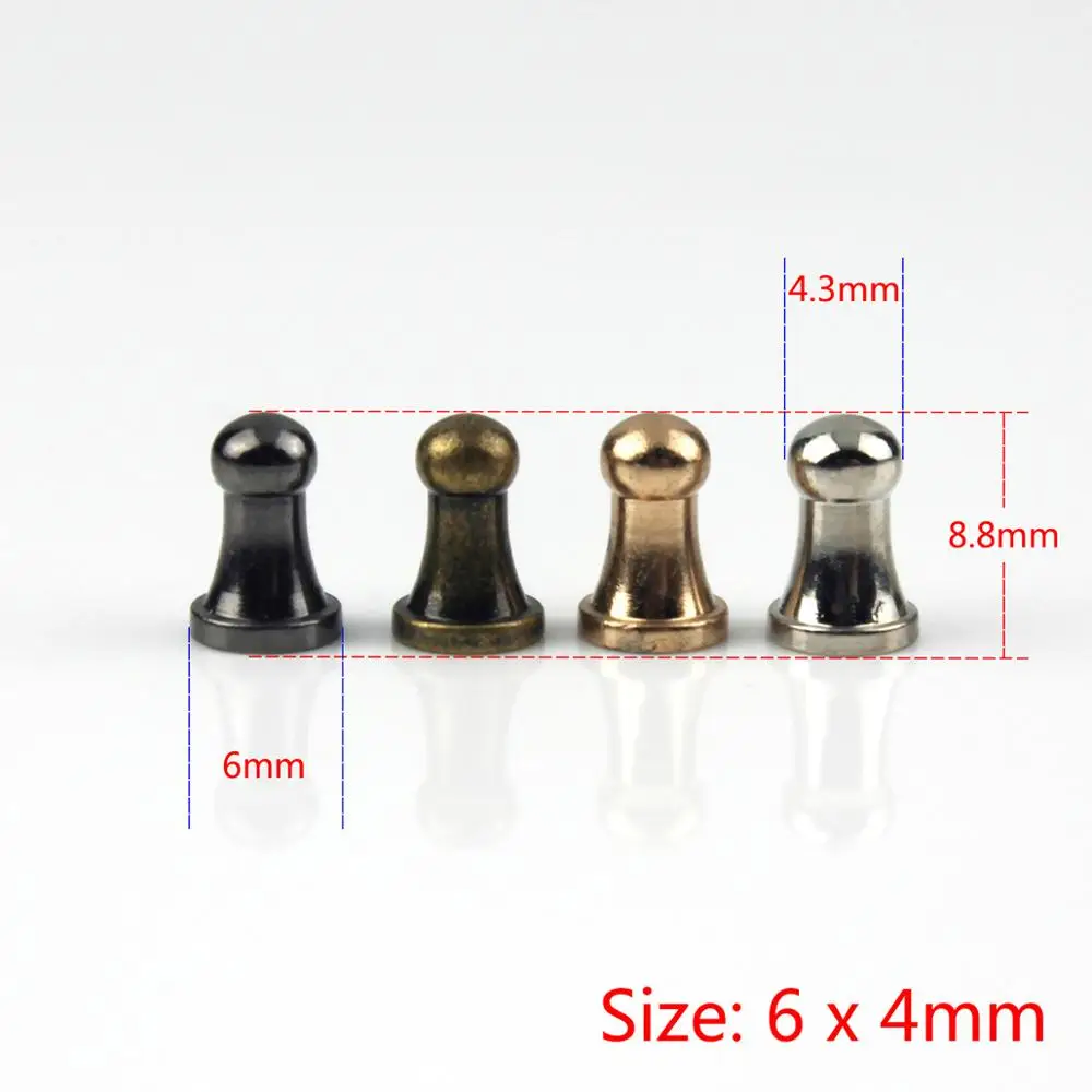 10pcs Sam Brown Browne Buttons Screwback Round Head Ball Post Studs Nail Rivets Leather Craft Hardware Accessories