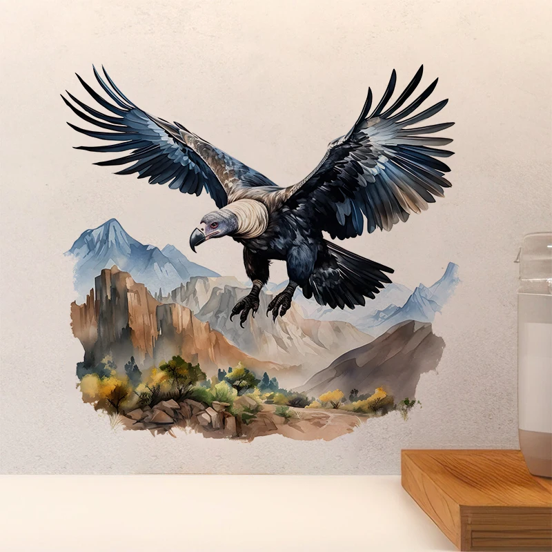 1pc Condor Watercolor Wall Sticker, Perfect for Home Wall Decor, Aesthetic Room Decoration, Easy to Beautify Your Home