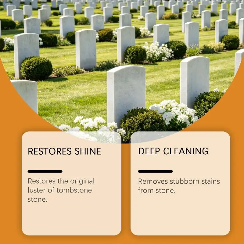   Stone Washing Cleaning Cream for Grave Marker Headstones Maintenance Care Tasks