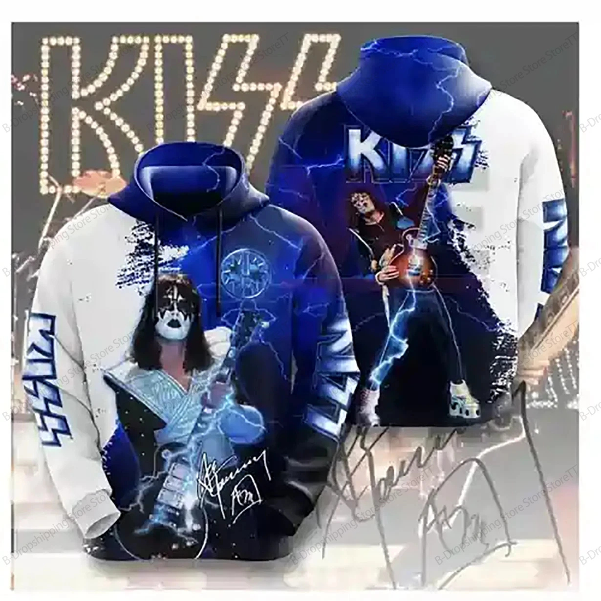 Rock Band Kiss Ace Frehley 3d Druck Hoodie Männer Frauen Mode Langarm Übergroßen Hip Hop Hoodie Sweatshirt Winter Kleidung Männlich